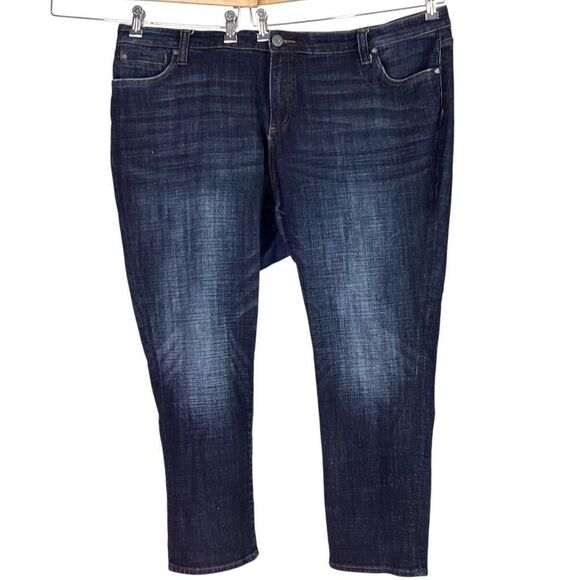 Kut From The Kloth Jeans Women 22W Blue Catherine Boyfriend Stretch Straight - Picture 1 of 8